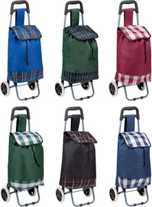 Boodschappentrolley Basic geruit 4 kleuren