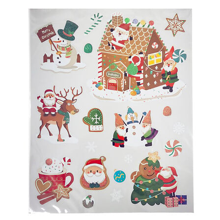 Raamstickers kerst 38x30cm Cookie