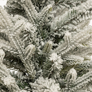 Kerstboom groen besneeuwd met pot H70cm