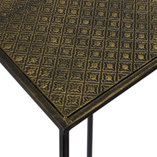 Afbeelding in Gallery-weergave laden, Bijzet tafel hoog zwart met gouden details 2 formaten

