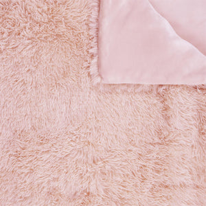 Bedsprei fluffy roze 220x240cm