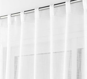 Gordijn wit linnenlook 140x240cm
