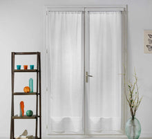 Afbeelding in Gallery-weergave laden, Gordijn wit linnenlook 2 stuks van 70x200cm
