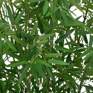 Kunst bamboe plant met rieten pot 1.5m