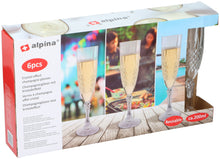 Afbeelding in Gallery-weergave laden, Champagne glazen 6 stuks kristal effect plastiek
