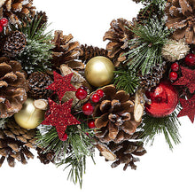 Afbeelding in Gallery-weergave laden, Krans rood/goud D35cm
