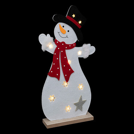 Led figuur sneeuwpop H37cm