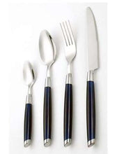Afbeelding in Gallery-weergave laden, Bestekset 24 delig inox blauw retro

