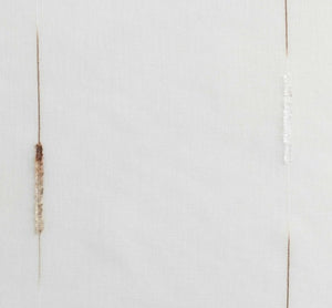Gordijn wit bruine lijnen 2 stuks van 90x120cm