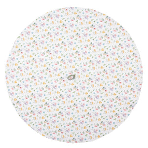 Theedoek rond D80 katoen bloemen