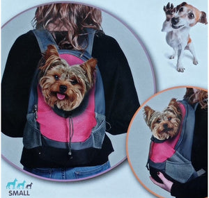 Rugzak en buikdrager dieren 10kilo blauw of roze