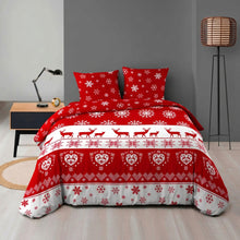 Afbeelding in Gallery-weergave laden, Dekbedovertrek 2 pers microvezel FLANEL superzacht 220x240cm CHRISTMAS
