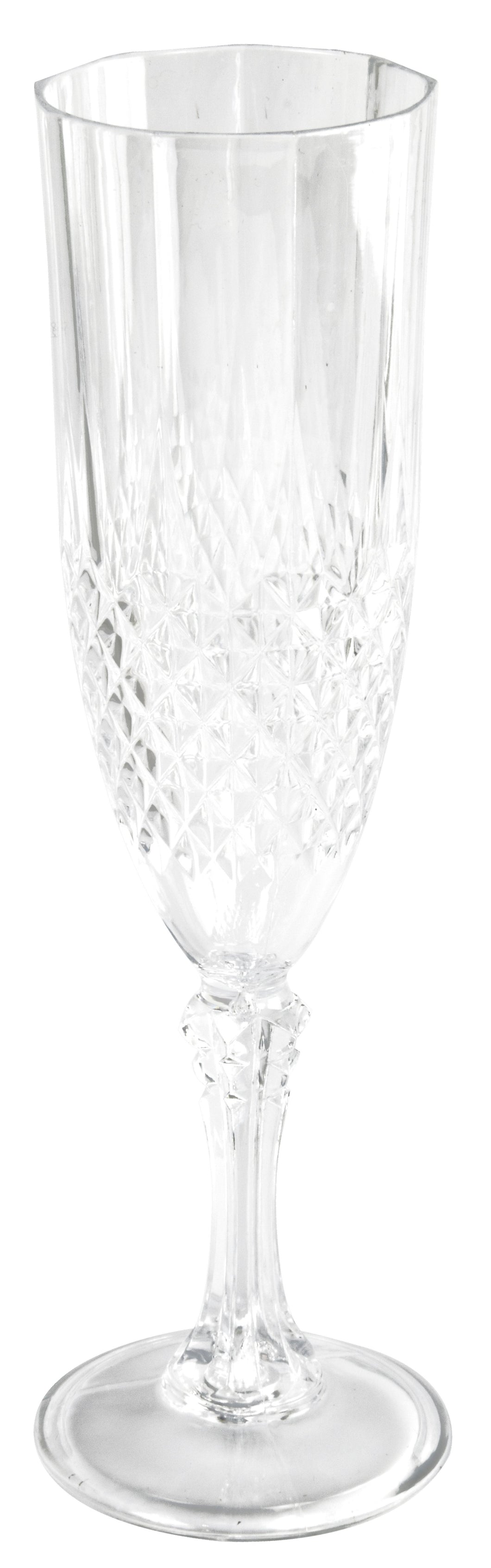 Champagne glazen 6 stuks kristal effect plastiek