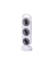 Afbeelding in Gallery-weergave laden, Tafel ventilator wit oplaadbaar 3 fans

