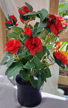 Afbeelding in Gallery-weergave laden, Rozen in pot met ledverlichting H26cm
