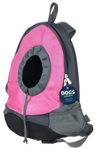 Rugzak en buikdrager dieren 10kilo blauw of roze