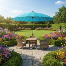 Afbeelding in Gallery-weergave laden, Parasol Shanghai groot 2,5m groen of blauw
