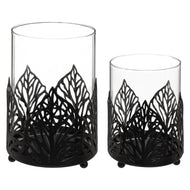 Kaarsenhouder Leafes Black