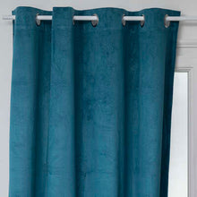 Afbeelding in Gallery-weergave laden, Gordijn velours verduisterend Snake blauw 140x260cm
