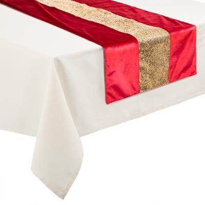 Tafelloper rood/goud 45x150cm