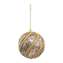 Afbeelding in Gallery-weergave laden, Kerstbal set van 3stuks D8cm goud Glamour
