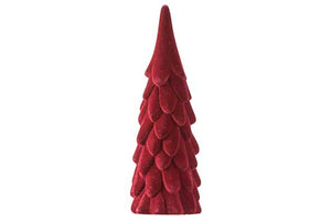 Kerstboom fluweel Rood