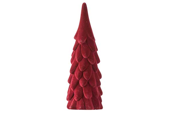 Kerstboom fluweel Rood