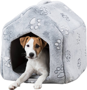 Dieren huisje super soft grijs