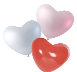 Ballonnen hart vorm 10stuks 30cm