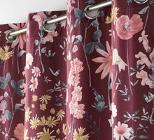 Afbeelding in Gallery-weergave laden, Gordijn velours Bella bloemen 140x240cm
