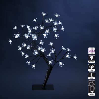 Verlichte bloemen boom koud wit 48LED