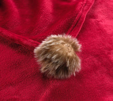 Afbeelding in Gallery-weergave laden, Plaid pompom 125x150cm rood
