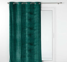 Afbeelding in Gallery-weergave laden, Gordijn velours Jungle emerald 140x240cm
