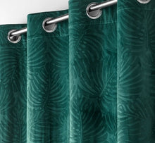 Afbeelding in Gallery-weergave laden, Gordijn velours Jungle emerald 140x240cm
