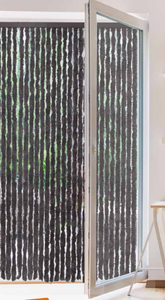 Deurgordijn pompom 90x200cm 5 kleuren MADE IN BELGIUM! ENKEL NOG BEIGE