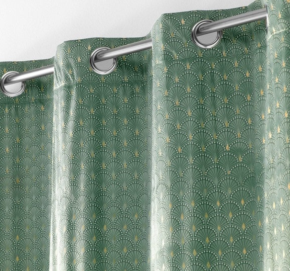 Gordijn velours Bella mint groen Gold 140x240cm